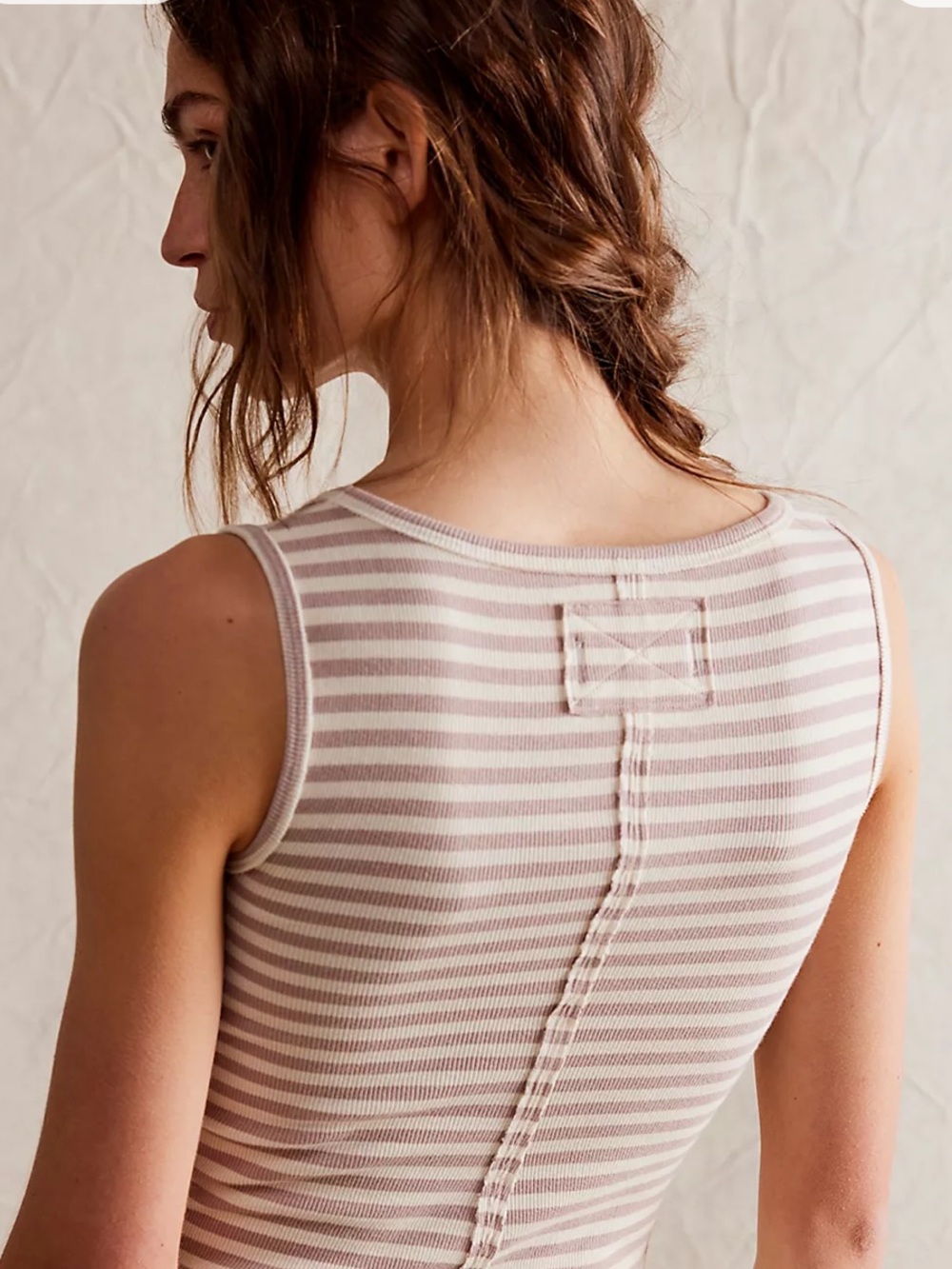 We The Free Kate Stripe Tee Etherea Medium LIKE NEW - Picture 3 of 12